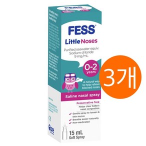 호주 fess 페스 리틀 노우즈 아기 코막힘 스프레이 15ml 유아용, 3개