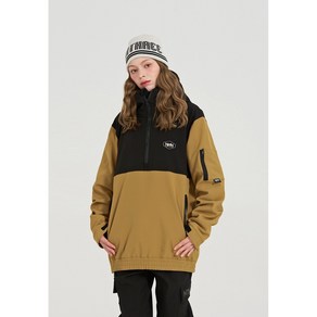 엔쓰리 NNN - 3L TR100 Hood Anorak - JACKET - 진베이지+블랙 [오로라 나염] 남녀공용 스노우보드복 자켓