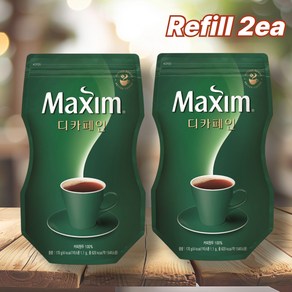 [아일라몰] MAXIM 디카페인 블랙 커피 리필 170G x 2개 그린박스