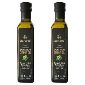 Staseed 스타씨드 유기농 플랜트베이스 사차인치 오일 250ml 2개