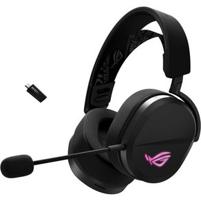 ASUS ROG 펠타 무선 게이밍 헤드셋BT 스피드노바 2.4GHz USB-C 경량 309g 50mm 티타늄 도금 드라이버 10mm 초광대역 마이크 RGB 70시간 배터리 PC