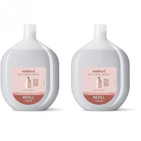 메소드 젤 핸드 비누 리필 바닐라 라즈베리 생분해성 포뮬러 34 Fl Oz 2팩, 34 Fl Oz (Pack of 2)