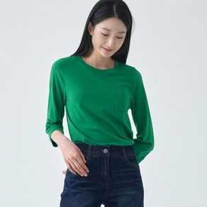 [지센] 에센셜 슬럽 솔리드 포켓 7부 티셔츠 LCTSO379_GE
