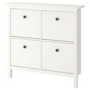 이케아 HEMNES 헴네스 4칸신발장 화이트 107x22x101 cm 201.612.09, 2단