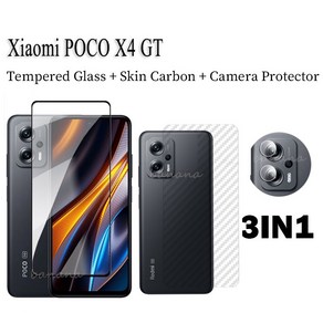 POCO X4 GT Tempeed Glass POCO F4 X3 X4 Po NFC Sceen Potecto 3in1 Full Cove sceen Camea Lens