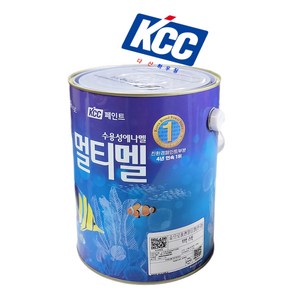 KCC친환경 페인트 홈앤 멀티멜 크림화이트(반광) 3.78L 가구 벽지 철재페인트, 1개