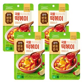 풀무원 [반듯한식] 국물떡볶이 양념소스 (실온), 150g, 4개