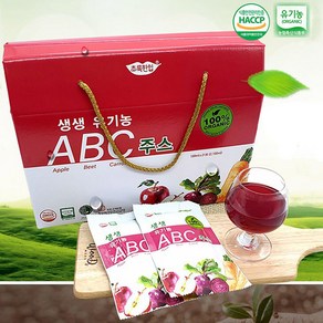 유기농샵 초록한입 생생 유기농 ABC주스 100ml x 21포 사과 비트 당근 맛있는 신선한 건강즙