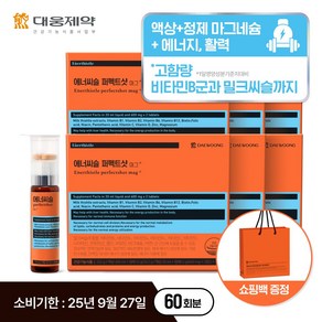 [한정수량 마감직전!] 대웅제약 에너씨슬 퍼펙트샷 마그+, 1개, 60회분