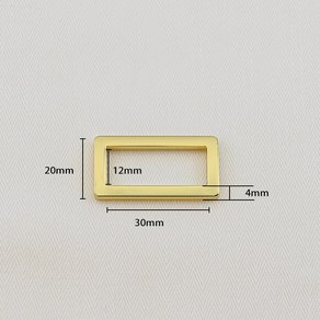 가방부자재 24K골드 사각링 가방핸들 연결고리, 1개, 17mm