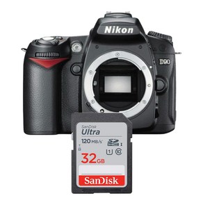 니콘 D90 DSLR 카메라 메모리카드 샌디스크 울트라SD 32GB