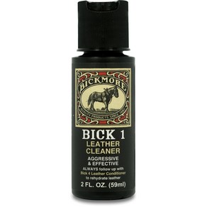 Bickmoe Bick 1 Leathe Cleane 2 oz - Clean Dit Bickmoe Bick 1 가죽 클리너 2온스 - 모든 색상 흰색 및 검정색 가죽에서, 1개, Black bottle with clea liquid