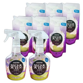 꽃담초 섬유탈취제 자스민 400ml 2개+리필 320ml 6개, 1세트