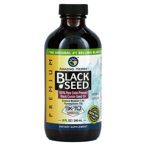 Black Seed Pue Cold-Pessed Black Cumin Seed Oil 240ml, 1개