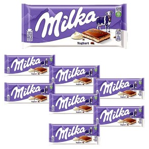 milka 100％ 알프스 우유 밀카 초콜릿 요거트 100g 8개