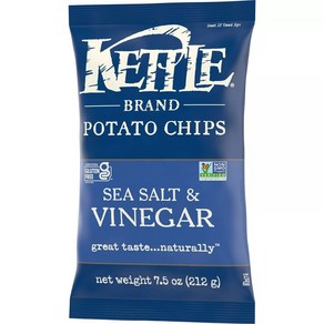 케틀브랜드 씨 쏠트 앤 비네거 포테이토 칩 Kettle Band Potato Chips Sea Salt and Vinega, 1개, 212g