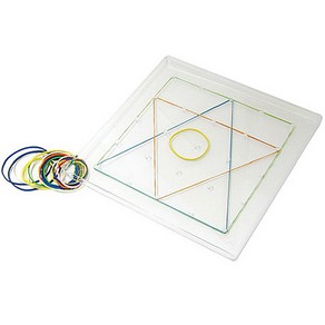 에듀카코리아 EDUC 8512 투명 지오보드 15cm OH Square Geoboard (5 X 5pin)