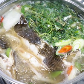 통영수산물시장 [통영수산물시장] 냉동 봄 도다리쑥국 (손질도다리1~3미 800g+쑥50g), 1세트