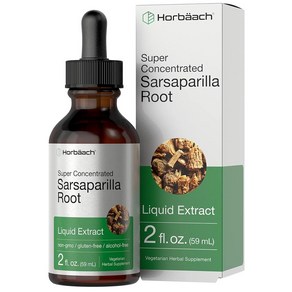 Hobaach Sasapailla 뿌리 액체 추출물  59.1ml(2온스) 알코올 프리 채식주의자 GMO 및 글루텐, 1개