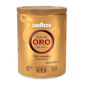 Lavazza 퀄리타 오로 그라운드 커피 블렌드 미디엄 로스트 8.8온스 6개 팩 이탈리아 논GMO 스위트 아로마 플레이버 풀바디, 8.82 Ounce (Pack of 4), 쿨리타 오로 그라운드, 946ml