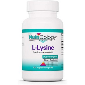 뉴트리콜로지 L-라이신 500mg 캡슐 Nuticology L-Lysine, 1개, 100정