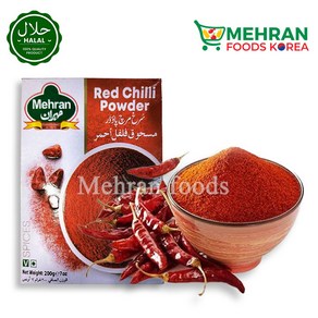 MEHRAN Red Chilli (Lal Mich) Powde 200g 메란 레드 칠리 가루 (향신료), 1개