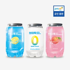 브이톡 3종 혼합 350ml x 12캔(블루레몬에이드 제로레몬에이드 핑크복숭아에이드 각4캔), 1세트