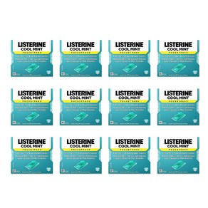 리스테린 구강청결제 필름 쿨 민트24개입 12팩, 포켓팩, 12팩, 12개