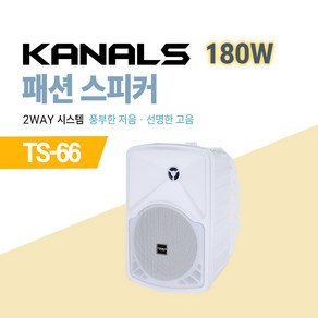 카날스 패션 스피커 2-WAY 시스템 TS-44 140W / TS-55 160W / TS-66 180W, 06. TS-66 화이트, 01. 낱개 1개