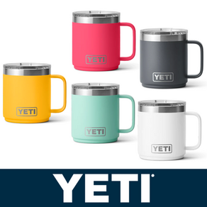 YETI 예티 램블러 텀블러 머그 컵 보온 보냉 캠핑 10온스 10oz, 검은색, 1개