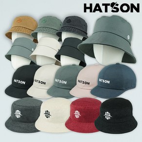 [햇츠온]H2-3307 HatsON 브랜드 남자 여자 사계절 무지 벙거지 버킷햇 챙 햇 패션 모자 면 AA