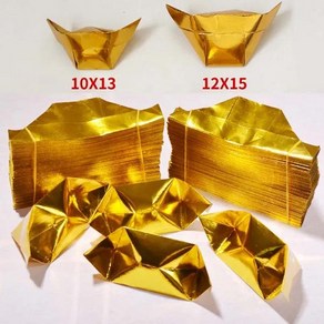 Joss 종이 조상 돈 접는 은 주괴 조상 예배 지옥 은행 노트 장례 1000 개, [03] 12x15cm gold