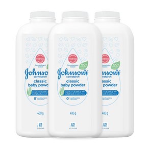 [영국발송] 400G 3팩 존슨즈 베이비 파우더 오리지널 향 Johnsons Baby Powde, 3개