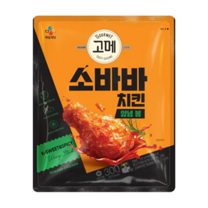 CJ고메 소바바치킨 양념 봉 300gx5개, 300g, 5개