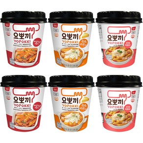 요뽀끼 컵 떡볶이 매콤달콤2개+치즈2개+로제2개, 140g, 1개