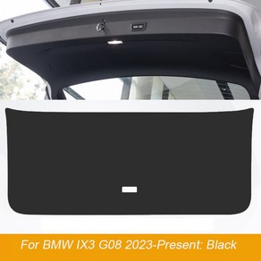 차량 인조가죽 레자 매트 호환 BMW X3 G01 IX3 G08 -2025 안티 킥 탄소 트렁크 날씨 방진 보호 뒷문 스티커 데칼, [04] Fo IX3 Black, [01] PU