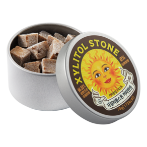 자일리톨스톤 무설탕 커피맛 사탕 입냄새 제거 커피맛 캔디 틴케이스, 70g, 1개
