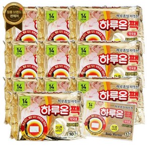 하루온팩 100매입 약국용 /붙이는 핫팩 군용 대용량 접착식 파스형, 하루온팩 100매