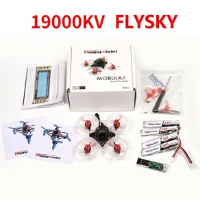 HappyModel-Mobula6 HD FPV 쿼드콥터 드론 소형 후프 브러시리스 모터 카메라 1S Lipo 배터리 F4 비행 제, 07 19000 FLYSKY, 1개