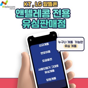 앤텔레콤 공식 선불폰 정품 선불유심 kt선불폰 lg선불폰 비대면개통 당일개통 빠른개통, KT유심(KT미납정지폰사용불가), 1개