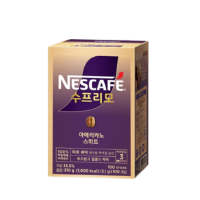 네스카페 수프리모 스위트 아메리카노, 3.1mg, 100개입, 1개