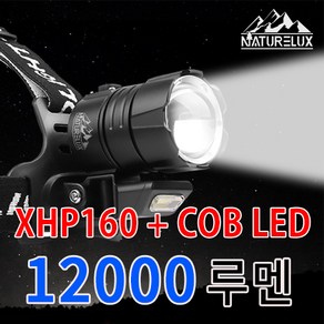 네이처룩스 XHP160 + COB LED 헤드랜턴 12000루멘, 1개