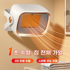 밀레 PTC 미니 온풍기 스탠드 전기히터 벽걸이 가정용난방, 화이트