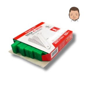캇타칼날 대형 18mm 100개 1갑 1통 교체용 문구 사무용 컷터칼 커터칼 카타칼, 1개