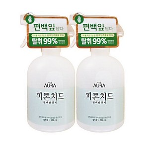 엘지 아우라 피톤치드 편백탈취제 숲속향 500ml 2개 섬유탈취