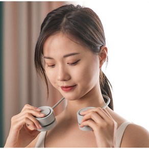 [3단변신] 비달렌 초경량 넥밴드 목걸이 선풍기 BLDC 저소음, 코튼화이트