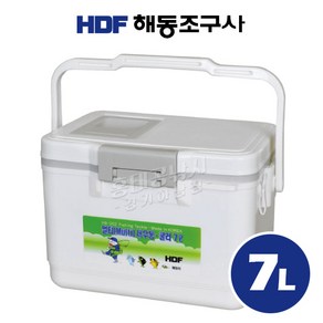 HDF 해동 뉴 멀티 새우통 쿨러 7L HB-202 소형 낚시 아이스박스 7리터, 1개