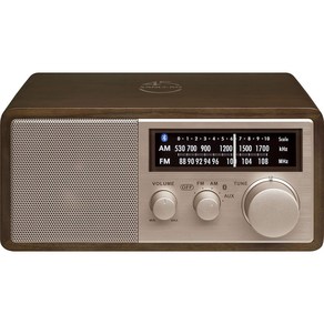 Sangean WR-16SE AM / FM 블루투스 USB 전화 충전 라디오 (로즈 골드와 다크 월넛), 로즈 골드/다크 월넛