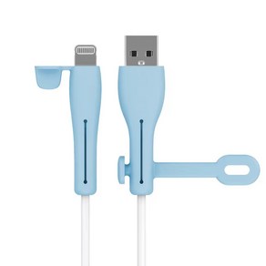 1+1 제이엘 충전선 케이블 캡 단선 파손 방지, USB 타입 2개, 블루, 2개