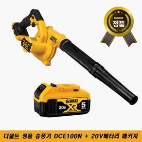 디월트18V(20V) 컴팩트 송풍기 DCE100N+dcb205 20V 5.0Ah배터리, 1개